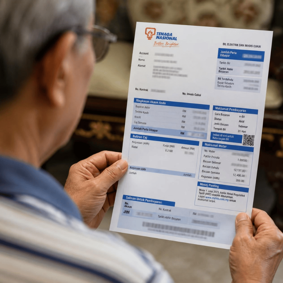 Cara Daftar Rebat Bil Elektrik RM40